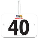 Custom Indurotec<sup>TM</sup> Full Color Large Rectangular Exhibitor Number With Hook
