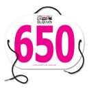 Custom Indurotec<sup>TM</sup> Full Color Oval Exhibitor Number With String