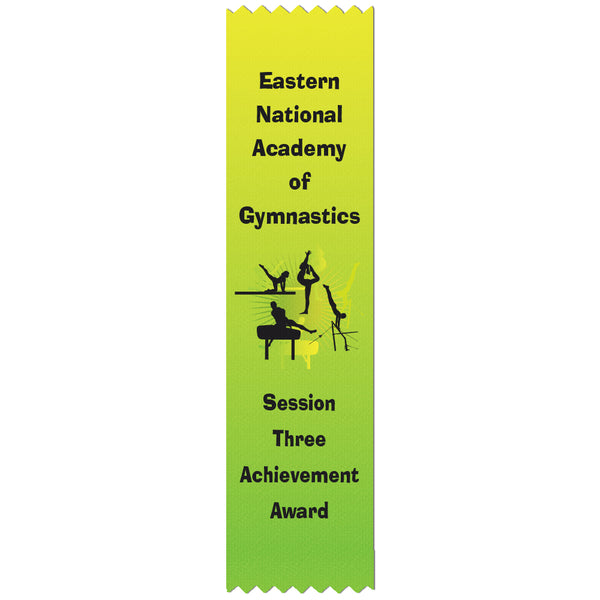 2" x 8" Custom Multicolor Pinked Top Award Ribbon
