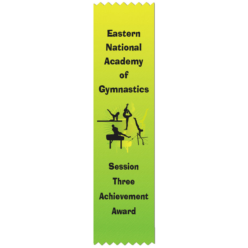2" x 8" Custom Multicolor Pinked Top Award Ribbon