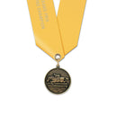 1-1/8" CX Award Medal With Custom Satin Neck Ribbon