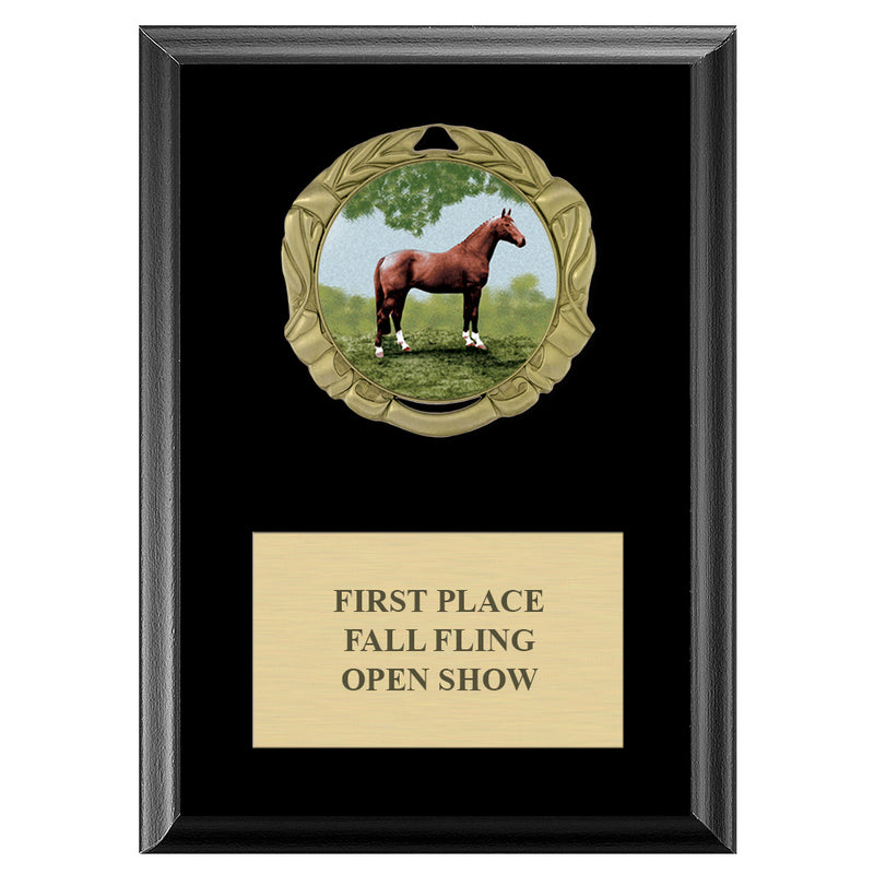 5" x 7"  XBX Medal Award Plaque - Black Finish