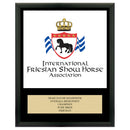 9" x 12" Custom Full Color Black Plaque With Engraved Plate