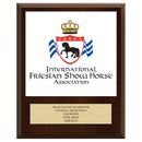 5" x 7" Custom Full Color Cherry Plaque With Engraved Plate