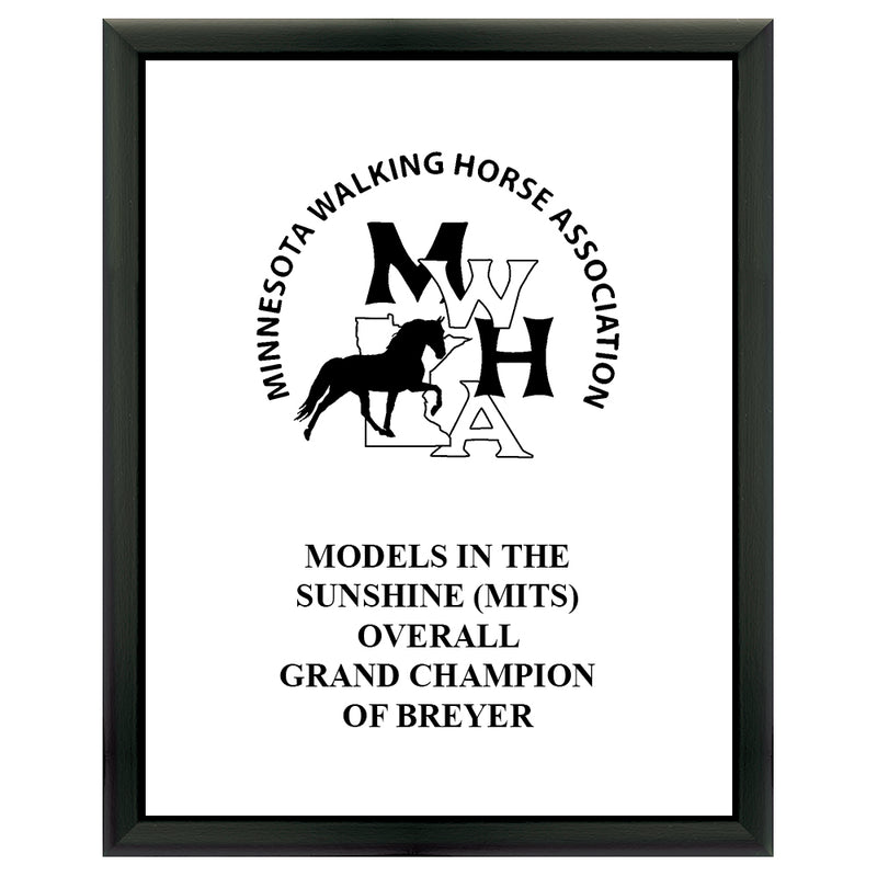 9" x 12" Custom Black Plaque With Full Color Imprint