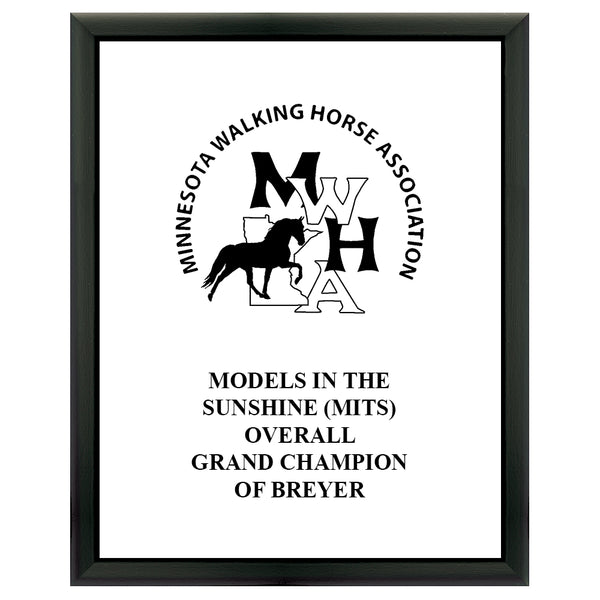 12" x 15" Custom Black Plaque With Full Color Imprint