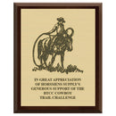 5" x 7" Custom Cherry Plaque With Engraved Plate