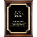 8" x 10" Custom Espresso Plaque With Florentine Plate