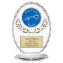 6-3/8" Free Standing Oval Award Trophy With Gold Wreath