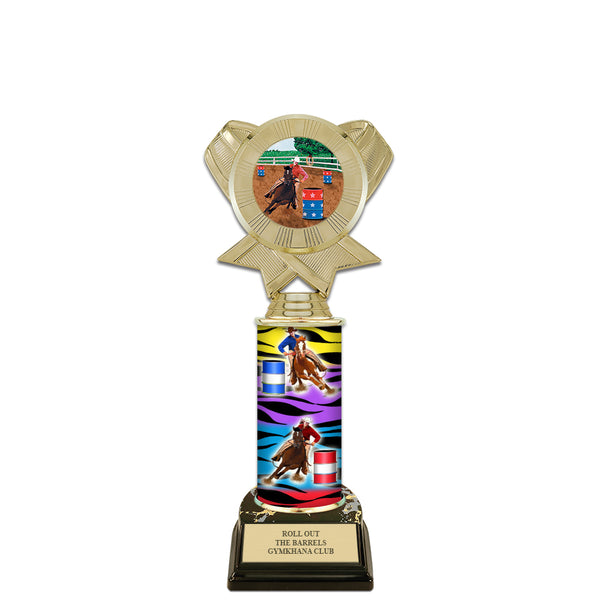 10" Custom Black Base Award Insert Top Trophy