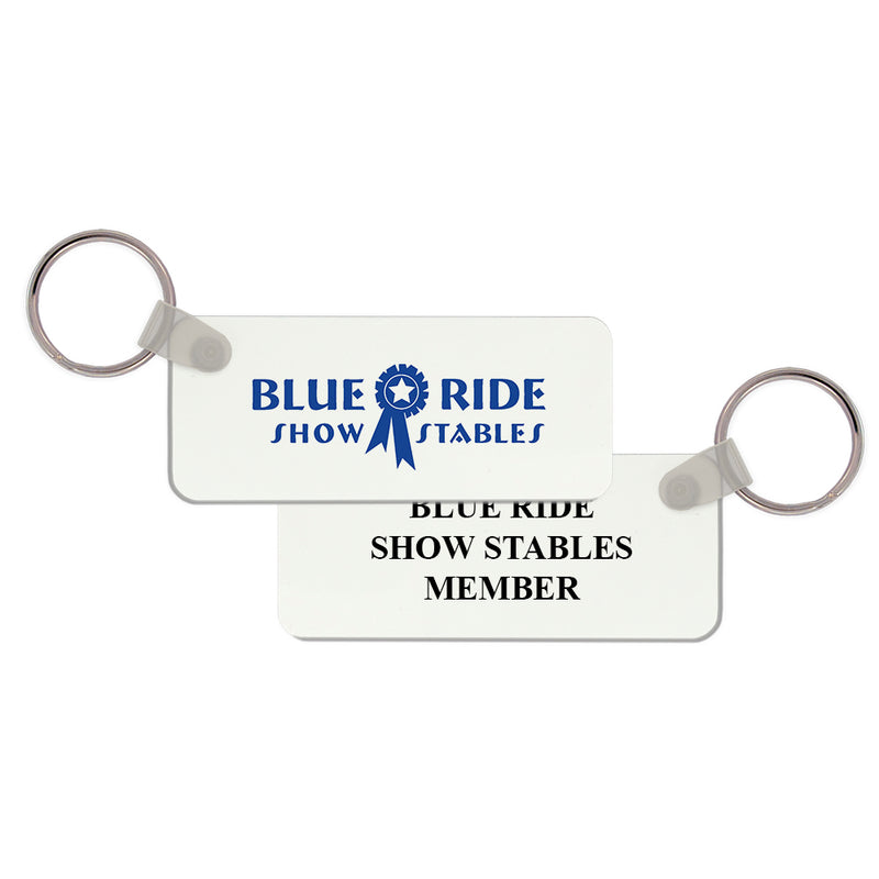 3" x 1" Full Color Custom Rectangle Keychain With Print on Back