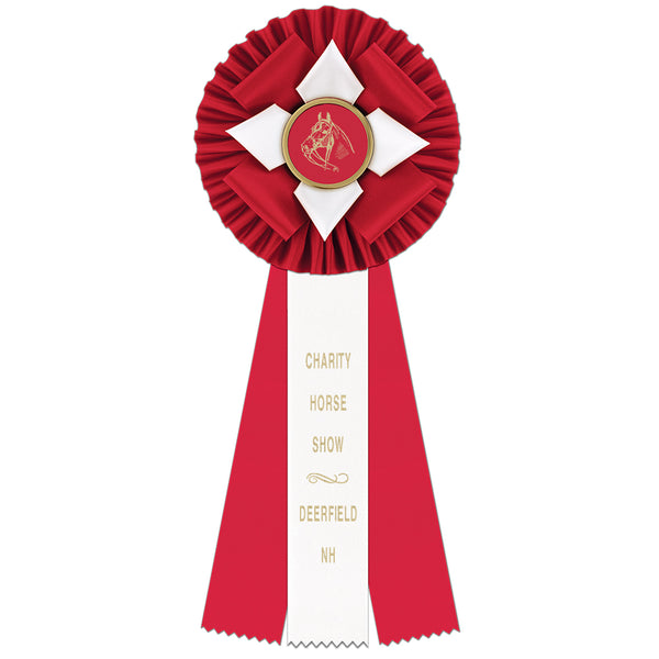 Malden 3 Rosette Award Ribbon