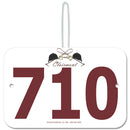 Custom Full Color Large Rectangular Exhibitor Number With Hook