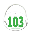 Indurotec<sup>TM</sup> Small Oval Exhibitor Number With Elastic