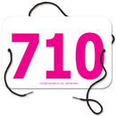 Indurotec<sup>TM</sup> Small Rectangular Exhibitor Number With String