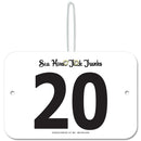 Custom Indurotec<sup>TM</sup> Full Color Large Rectangular Exhibitor Number With Hook