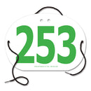 Indurotec™ Large Oval Exhibitor Number With String
