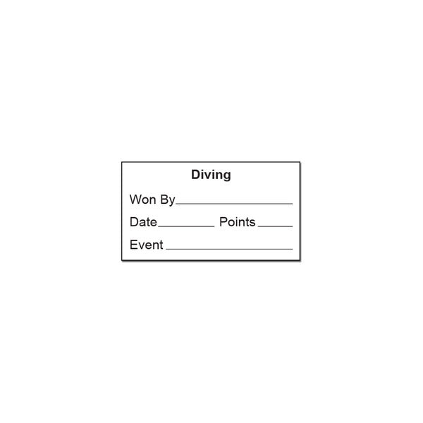 Pack of Diving Stick-On Record Cards