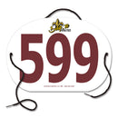 Custom Indurotec<sup>TM</sup> Full Color Oval Exhibitor Number With String