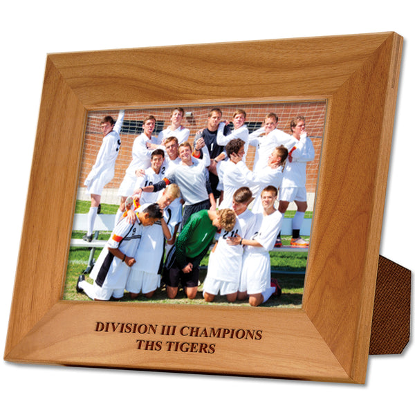 4" x 6" Red Alder Engraved Wooden Award Frame