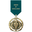 2-3/8" Custom ES Award Medal w/ Satin Drape Ribbon