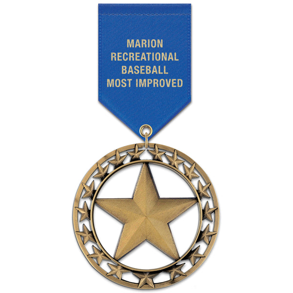 2-3/4"  RS Award Medal w/ Satin Drape