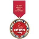 2-3/4” Custom RSG Award Medal With Satin Drape Ribbon
