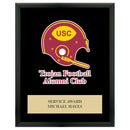 12" x 15" Custom Full Color Black Plaque With Engraved Plate