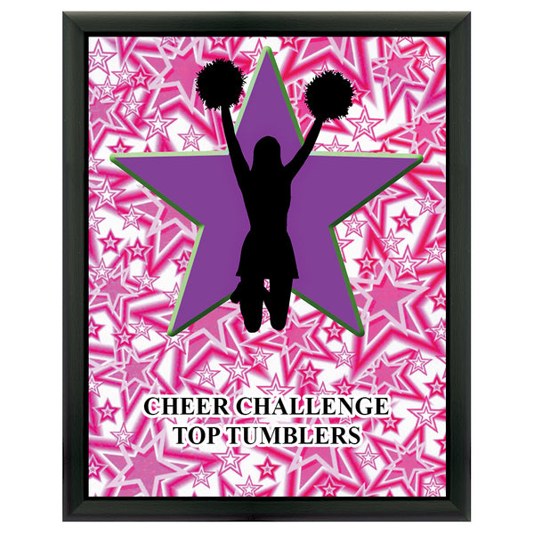 9" x 12" Custom Black Plaque With Full Color Imprint