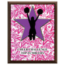 8" x 10" Custom Cherry Plaque With Full Color Imprint