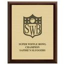 5" x 7" Custom Cherry Plaque With Engraved Plate