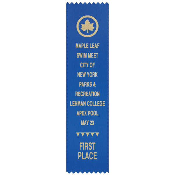 2-1/2" x 10" Custom Pinked Top Award Ribbon