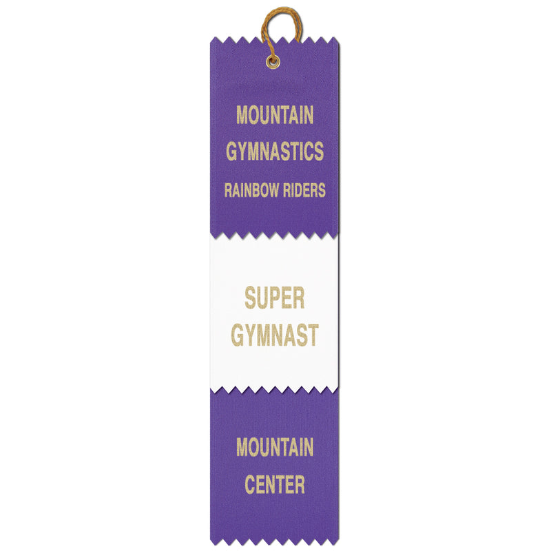 2-1/2" x 10" Custom 3 Layered Pinked Top Award Ribbon