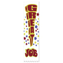 2" X 8" Stock Multicolor Pinked Top Great Job Award Ribbon