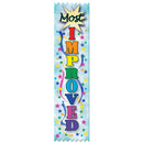2" X 8" Stock Multicolor Pinked Top Most Improved Award Ribbon