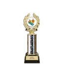 10" Custom Black Base Award Insert Top Trophy
