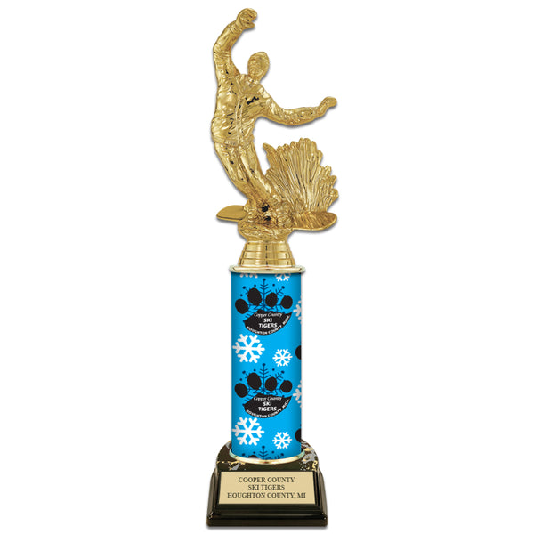 11" Custom Column Trophy with Black Base