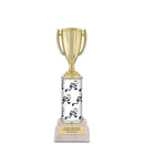 10" Custom Column Trophy with White Base