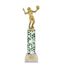 12" Custom Column Trophy with White Base