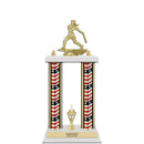 15" Custom White Finished Award Trophy With Trim