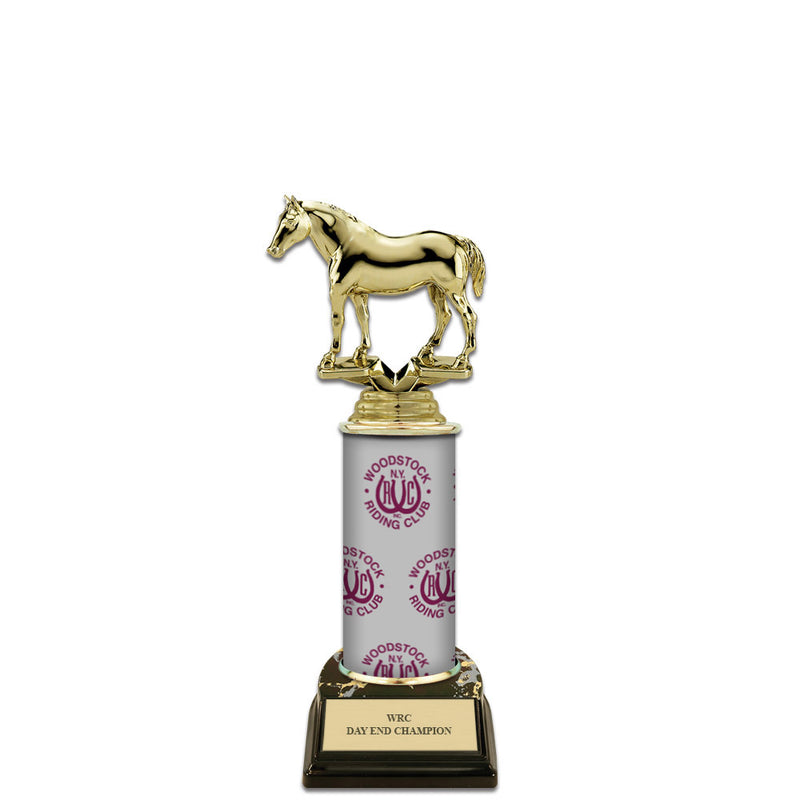 10" Custom Column Trophy with Black Base