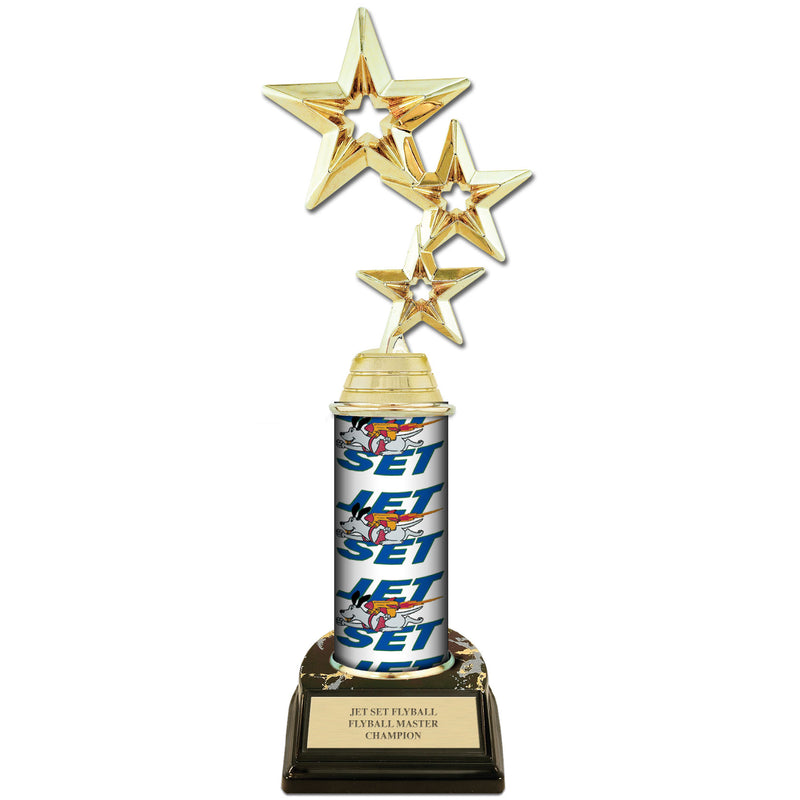 10" Custom Column Trophy with Black Base