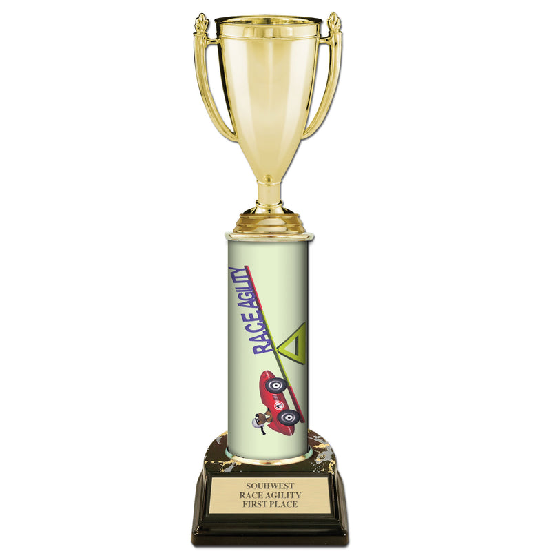 11" Custom Column Trophy with Black Base