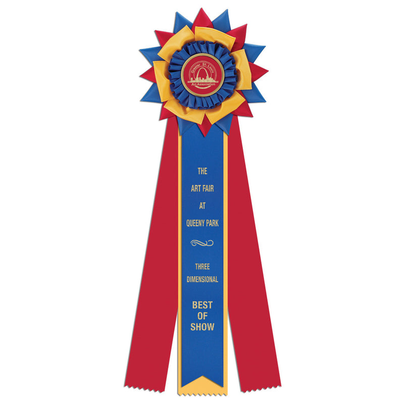 Amesbury 3 Rosette Award Ribbon