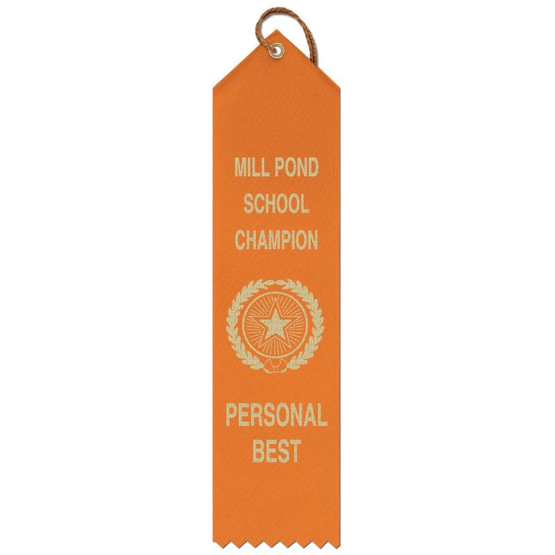 2" x 10" Custom Point Top Award Ribbon