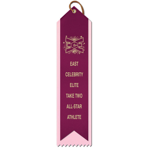 2-1/2" x 10" Custom 2 Layered Point Top Award Ribbon-Sample Don't Place Order