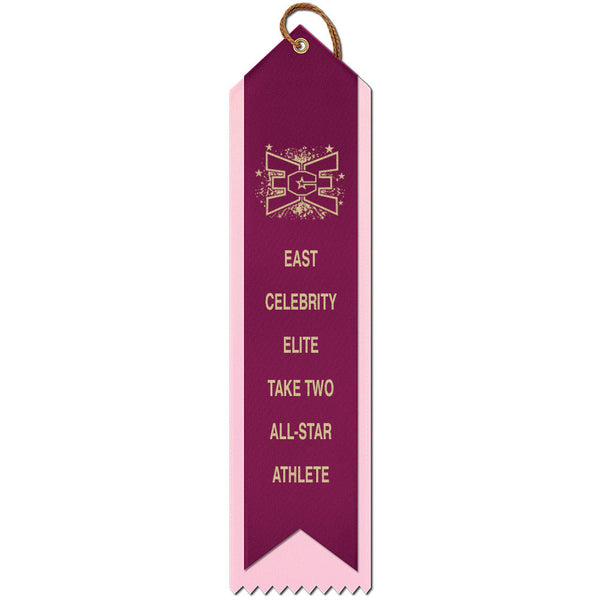 2-1/2" x 10" Custom 2 Layered Point Top Award Ribbon-Sample Don't Place Order