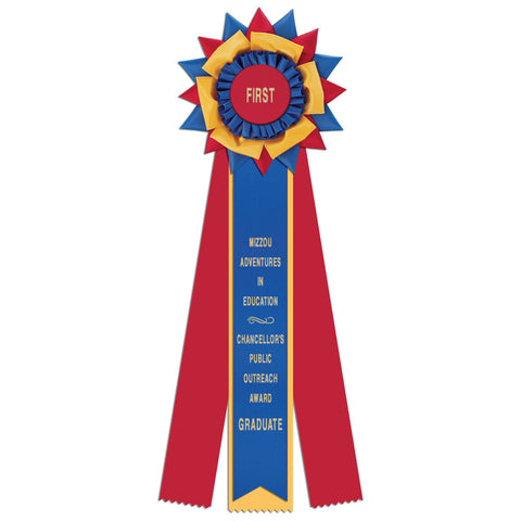 Amesbury 3 Rosette Award Ribbon