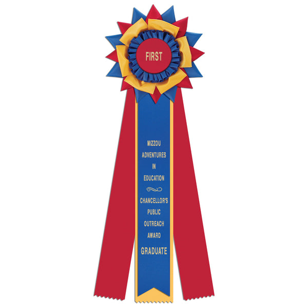 Amesbury 3 Rosette Award Ribbon