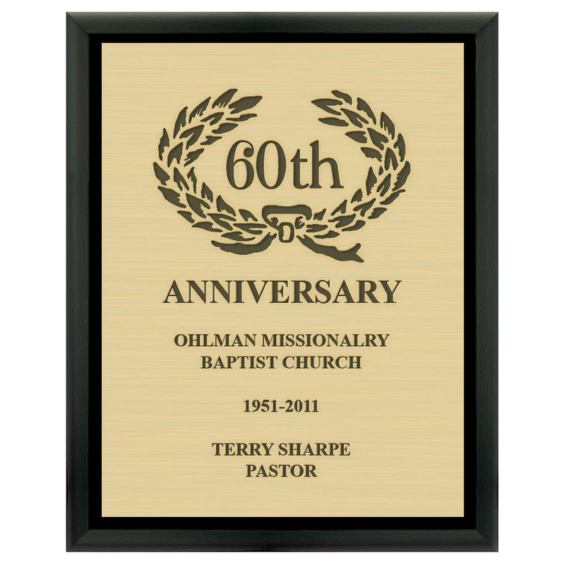 7" x 9"  Award Plaque - Black w/ Engraved Plate